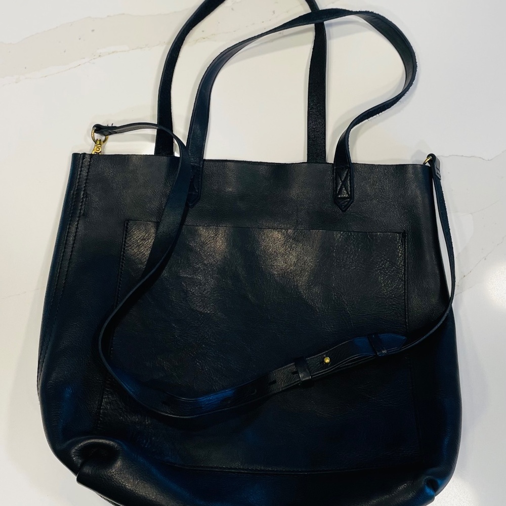 Madewell black medium tote bag